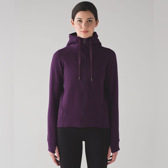 Lululemon Fleece Please Hoodie Dark Purple size 4 - Picture 6 of 11